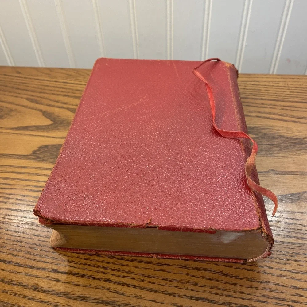 HOLY BIBLE - RSV Revised Standard Version, Vtg 1953 World Red Morocco Leather
